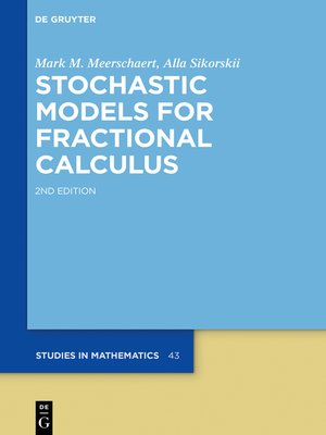 cover image of Stochastic Models for Fractional Calculus